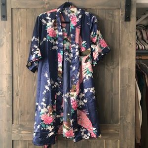 Floral Silk Robe